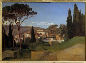 Udsigt over et romersk villamaleri af Achilles J. Benouville (1815-1891) 1844 søn. 0,51 x 0,72 m Paris, musee d