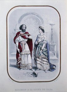 Kong Salomon og dronningen af Saba, illustration fra "Histoire des Amants Celebres de l