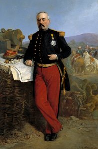 Achille Bazaine (1811-1888) marechal of the Empire i 1864: portræt af Francois Achille Bazaine (Francois-Achille) repræsenterende chef for den franske ekspeditionsstyrke i Mexico mellem 1863 og 1867, Maleri af Jean Adolphe Beauce (18718)-18718-18718