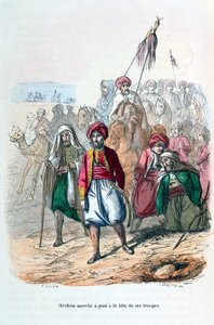 Ibrahim Pasha marcherer foran sine tropper, 1811-1818 1847