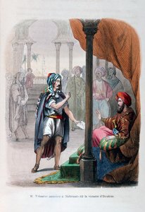 M Vaissière annoncerer Ibrahim Pashas sejr til Mehmet Ali, 1818, 1847