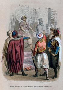 Hærens chefers ed om at dø for Mehmet Alis sag, Egypten, 1805 1847 af Jean Adolphe Beauce