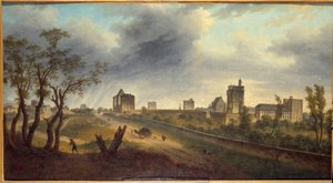 Udsigt over slottet Vincennes Maleri af Adrien Guignet (1816-1854) af Jean Adrien Guignet