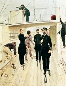 US Navy: kontreadmiral, kaptajn og ensign af Jean Alexandre Michel Andre Castaigne