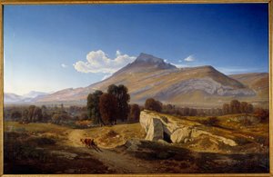 Udsigt over Isere-dalen taget ved Saint Egreve. Maleri af Jean Alexis Achard (1807-1884)