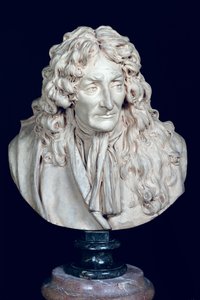 Buste af Jean de La Fontaine (1621-95) 1692 (ler)