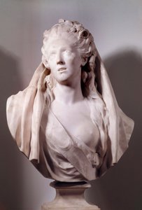 Buste af Sophie Arnould (1740-1802) sangerinde repræsenteret i rollen som Iphigenie Sculpture af Jean Antoine Houdon (1741-1828) 1775 Paris, Musee du Louvre af Jean Antoine Houdon