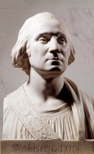 Marmorbuste af George Washington (1732-1789) Skulptur af Jean Antoine Houdon (1741-1828) 1786 Paris, Musee du Louvre af Jean Antoine Houdon