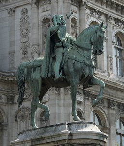 Rytterstatue af købmændene i Paris Etienne Marcels prevot af Jean Antoine Marie Idrac