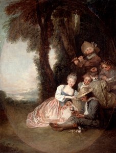 Champetrekoncert, 1715 af Jean Antoine Watteau