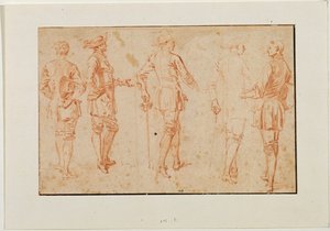 Fünf stehende Männer