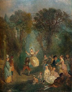 Escarpoletten, c1710 af Jean Antoine Watteau