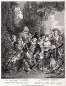 Landskoncerten, 1735 af Jean Antoine Watteau