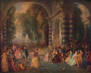 Ballens fornøjelser Le Bal Champetre, c1717 af Jean Antoine Watteau