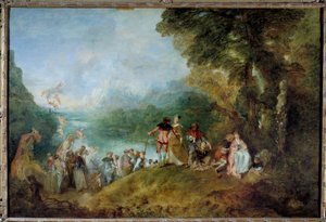 Pilgrimsrejse til Isle of Cythera (omskibning for Cythera) af Jean Antoine Watteau