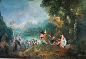 Pilgrimsrejse til øen Cytherea, også kendt som indskibning til Cythera af Jean Antoine Watteau