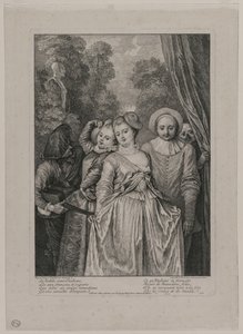 Tøjet er italiensk, 1715-1716. af Jean Antoine Watteau