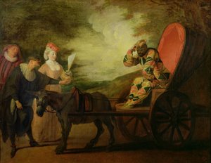 Harlekinen, månens kejser, ca. 1712 af Jean Antoine Watteau