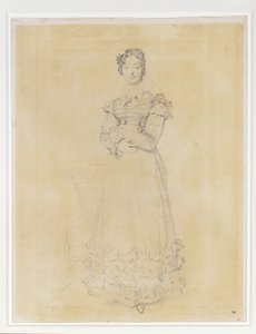 Francoise Leblanc, hustru til Jacques-Louis, sekretær for Elisa ... af Jean Auguste Dominique Ingres