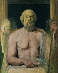 Homer, studie for The Apotheosis of Homer, 1826-27 af Jean Auguste Dominique Ingres