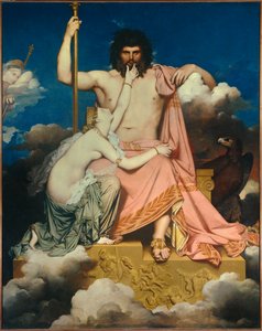 Jupiter og Thetis Maleri af Jean Auguste Dominique Ingres (1780-1867) 1811 Søn. 3,2x2,6 m Aix en Provence, Musee Granet af Jean Auguste Dominique Ingres