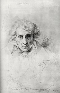 Luigi Cherubini 1760-1842, italiensk komponist, 1830. af Jean Auguste Dominique Ingres