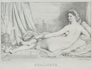 Odalisque af Jean Auguste Dominique Ingres
