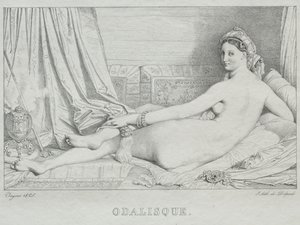 Odalisque, 1825. af Jean Auguste Dominique Ingres