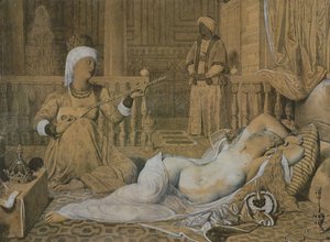 Odalisque med en slave, 1858 af Jean Auguste Dominique Ingres