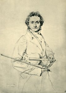 Paganini, Rom, 1819, 1943. af Jean Auguste Dominique Ingres