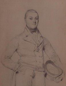 Portræt af admiral Sir Fleetwood Broughton Reynolds Pellew (1789-1861) af Jean Auguste Dominique Ingres