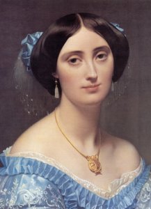 Portræt af prinsesse Albert de Broglie (detalje) af Jean Auguste Dominique Ingres