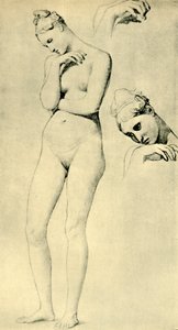 Studier til figuren Stratonice, c1834-1840, 1943. af Jean Auguste Dominique Ingres
