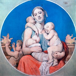 Studie til det farvede glas i Chapelle Saint Ferdinand, 1833 af Jean Auguste Dominique Ingres