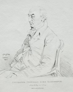 Sylvester Lord Glenbervie, 1815. af Jean Auguste Dominique Ingres