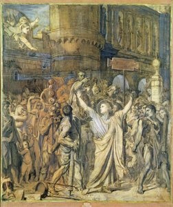 The Martyrdom of St. Symphorian, ca. 1834 (pen og blæk på kalkerpapir) af Jean Auguste Dominique Ingres