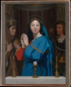 Jomfruen, der tilbeder hostien af Jean Auguste Dominique Ingres