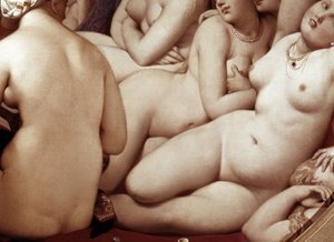 Det tyrkiske bad, detalje (1862, olie på træ) af Jean Auguste Dominique Ingres