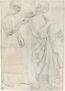 To studier af Virgil af Jean Auguste Dominique Ingres