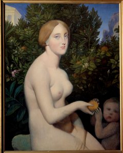 Venus a Paphos, portræt af Madame Balay (1833 - 1901). Maleri af Jean Auguste Dominique Ingres (1780-1867), maleri færdiggjort af Alexandre Desgoffe (1805-1882) af Jean Auguste Dominique Ingres