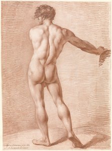 Figurstudie af stående nøgen