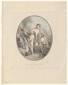 Leda og svanen af Jean Augustin Léveillé