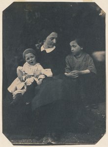 Mor med to børn, ca. 1855. af Jean Baptist Frénet