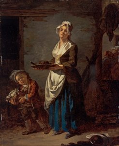 En køkkenpige & en bryggerspige af Jean Baptiste (1728 1806) Charpentier