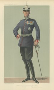 HKH Kronprinsen af Tyskland (farve litho) af Jean Baptiste (after) Guth