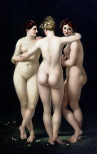 De tre nåder. Faksimile fra værket af Jean Baptiste Regnault (1754-1829) - postkort af Jean Baptiste (after) Regnault