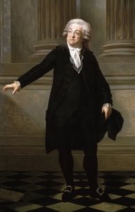 Portræt af Honore Gabriel Riqueti, greve af Mirabeau (olie på lærred af Jean Baptiste Adolphe Gibert