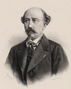 Portræt af komponisten Aimé Maillart 1817-1871. af Jean Baptiste Adolphe Lafosse