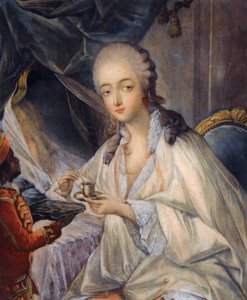 Jeanne Bécu, comtesse Du Barry 1743-1793 med en kop kaffe