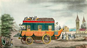 Bilen (eller flid) har damp: Fransk opfindelse fra 1835. Indgravering af Ange Tissier (1814-1876). 1835. Privat samling